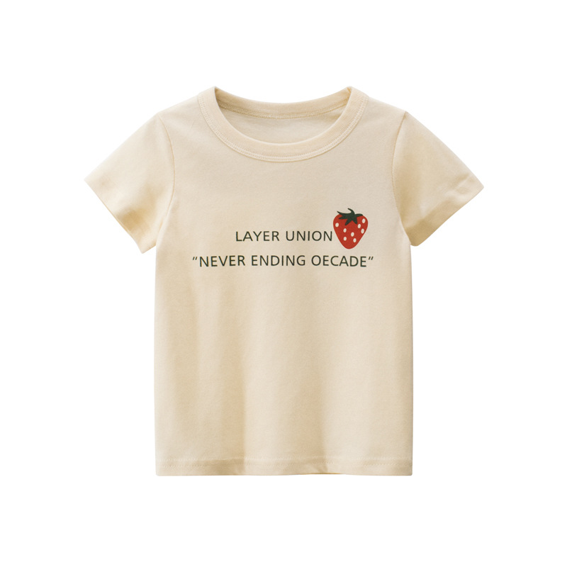 تي شيرت بناتي بأكمام قصيرة