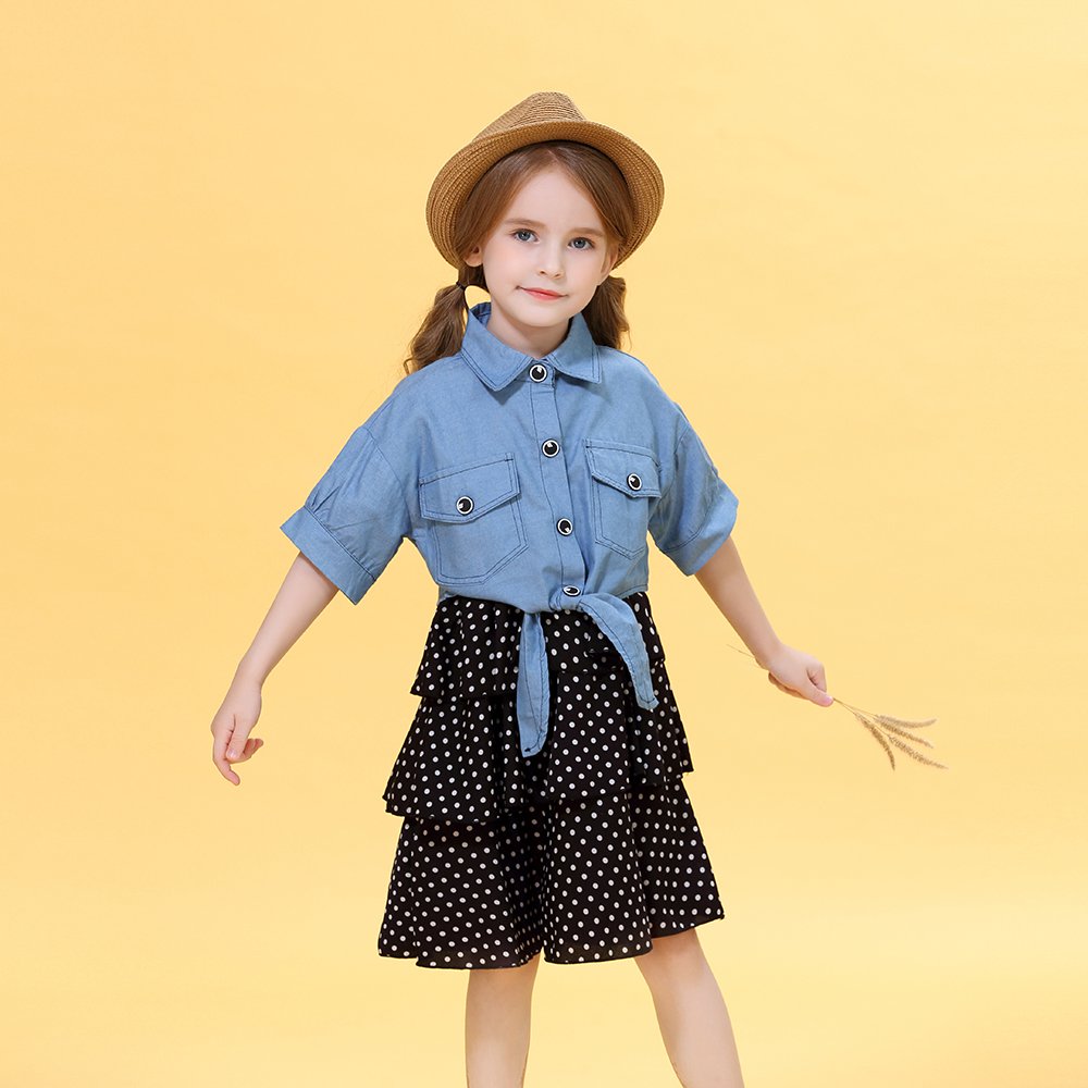 مجموعة تنورة البولكا نقطة وجاكيت جنيز,بيع نصف الأسعار