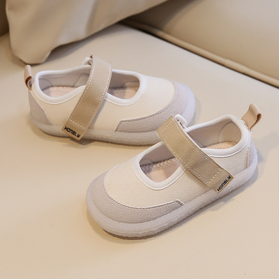 أحذية أطفال كلاسيكية على الطراز الكوري بنعل هلامي