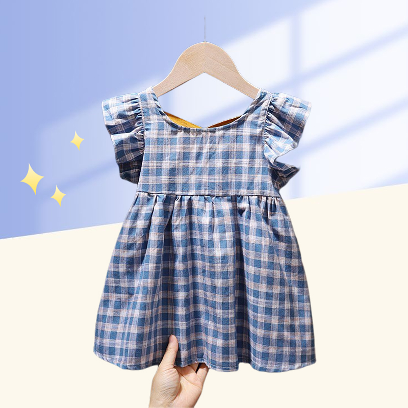 قميص أطفال بأكمام طويلة ومربعات رسن