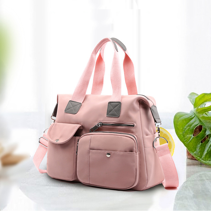 حقيبة كتف نايلون نسائية كبيرة السعة