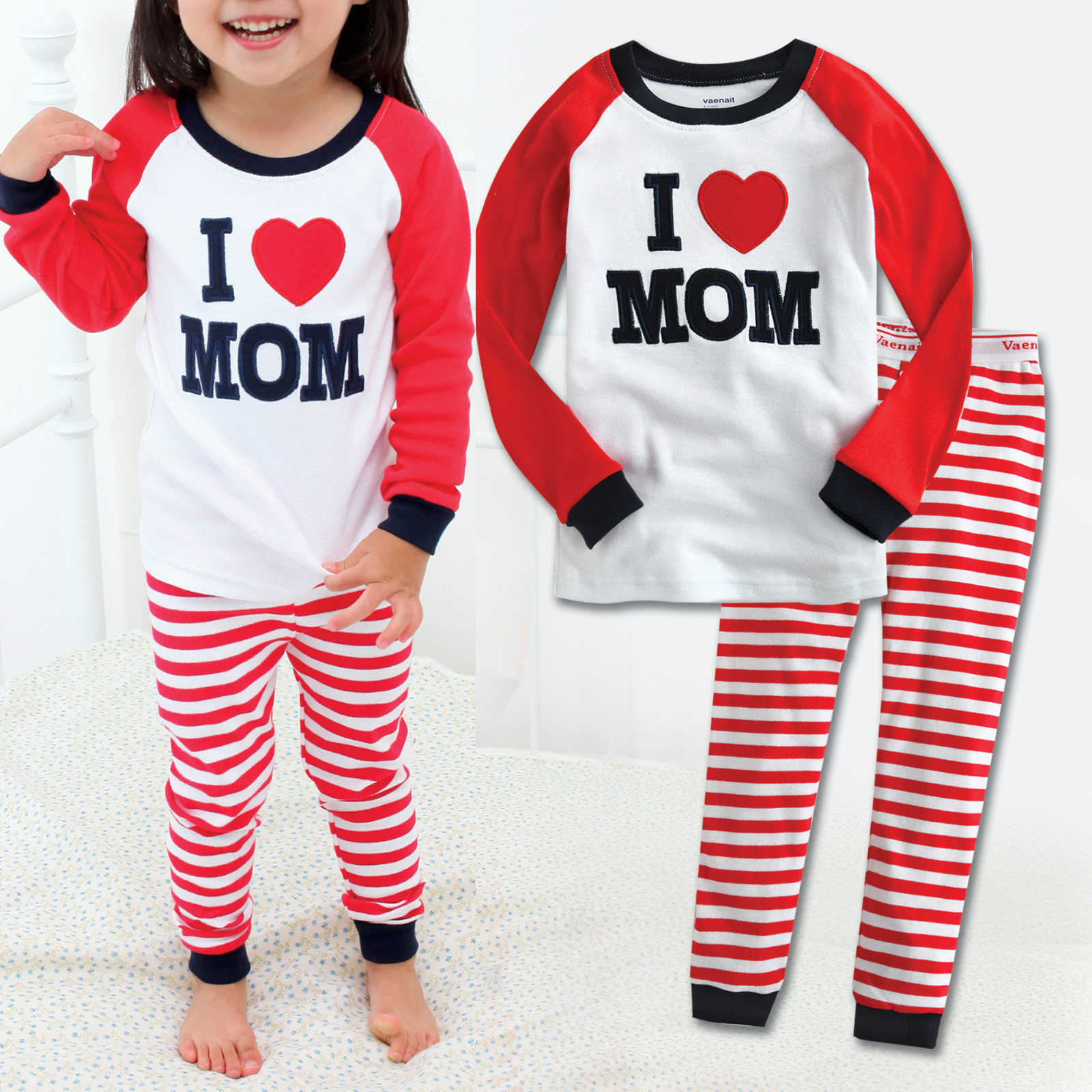 طقم ملابس منزلية قطعتين للاطفال بطبعة حروف